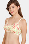 Rosaline Everyday Double Layered Non-Wired 3/4th Coverage T-Shirt Bra - Yellow Rose Pt — thumbnail 3